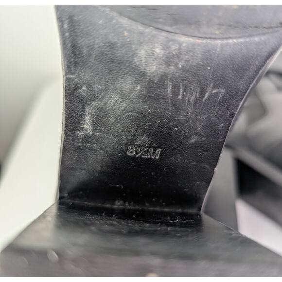 Tory Burch Broome Black Leather Lace-Up Combat Moto Boots Size 8.5M - Picture 10 of 13